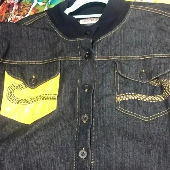 Gold flava super plus‎ size 32 jean style jacket - Picture 3 of 6